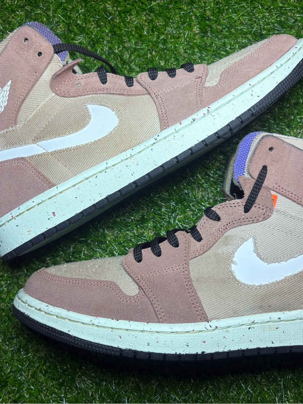 Air Jordan 1 high comfort zoom fossil stone. INTENTIONAL used look inside & out.